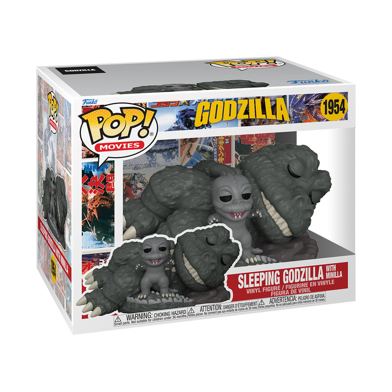 Godzilla - Sleeping Godzilla with Minilla 6" Super Sized Pop!