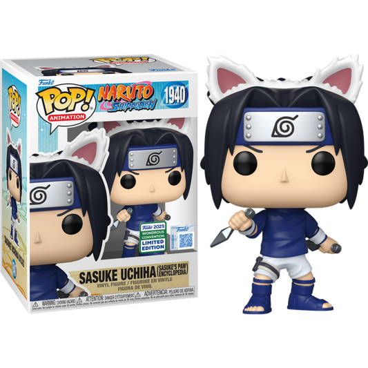 Naruto: Shippuden - Sasuke Uchiha (Sasuke's Paw Encyclopedia) Pop! (2025 Wondrous Convention Exclusive)