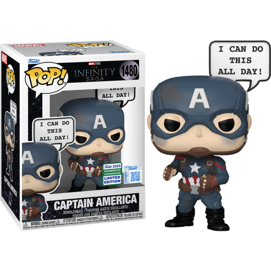 Marvel: The Infinity Saga - Captain America 'I Can Do This All Day' Pop! (2025 Wondrous Convention Exclusive)