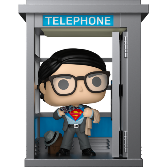 Superman- Superman in Phone Booth Deluxe Pop!