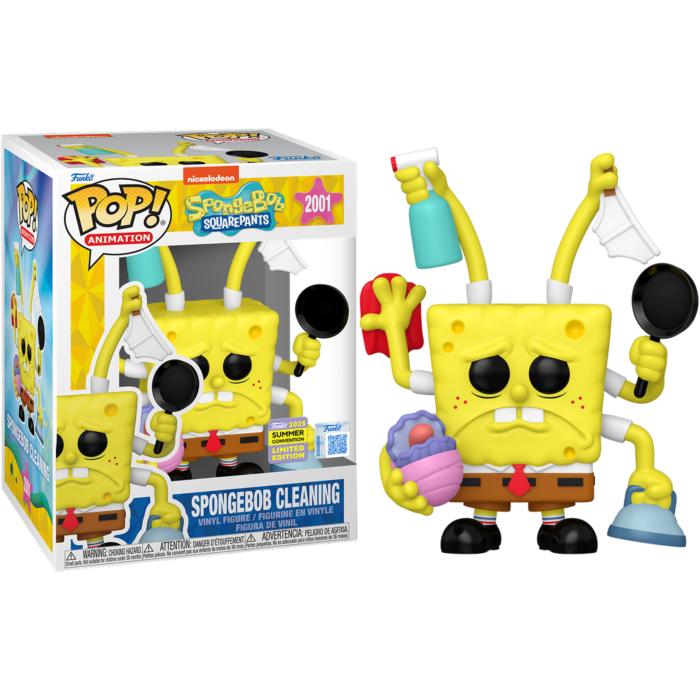 SpongeBob SquarePants - SpongeBob Cleaning Premium Pop! (2025 Summer Convention Exclusive)