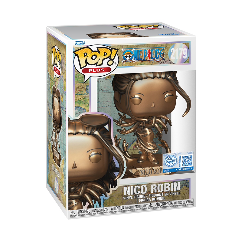 Plus! Nico Robin & Franky Statue (Bronze) Bundle With Pop Protector