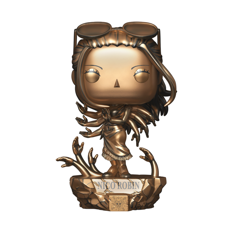 Plus! Nico Robin & Franky Statue (Bronze) Bundle With Pop Protector