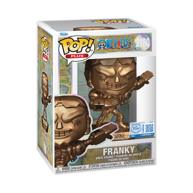 Plus! Nico Robin & Franky Statue (Bronze) Bundle With Pop Protector