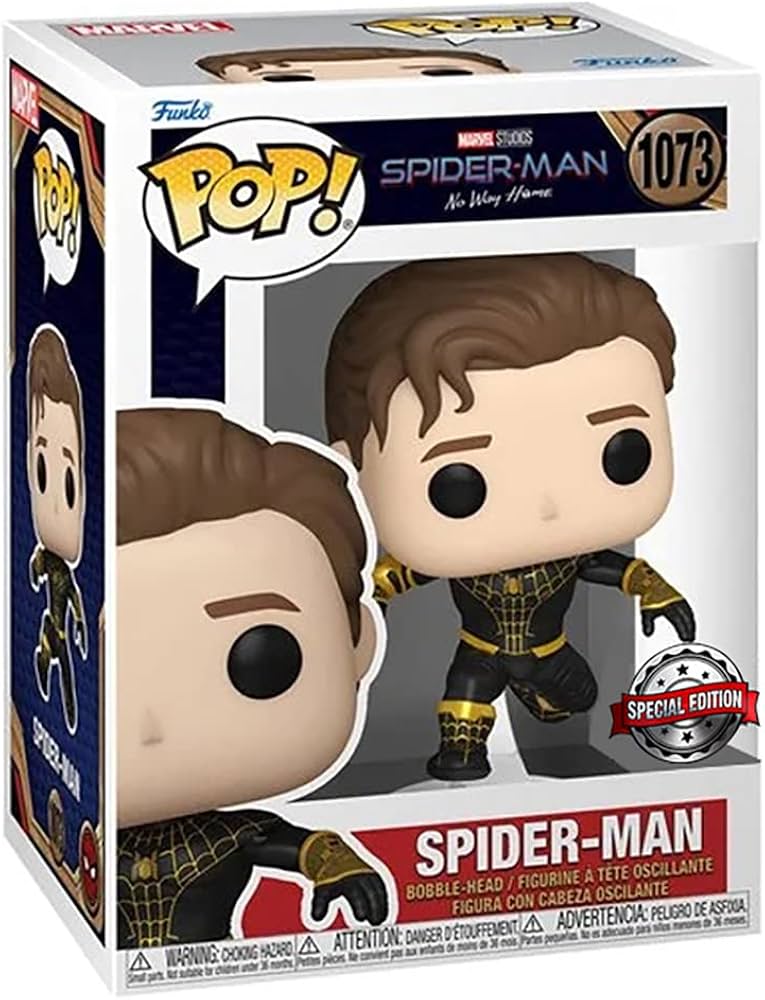 Spider-Man: No Way Home - Spider-Man Unmasked Black Suit Pop!
