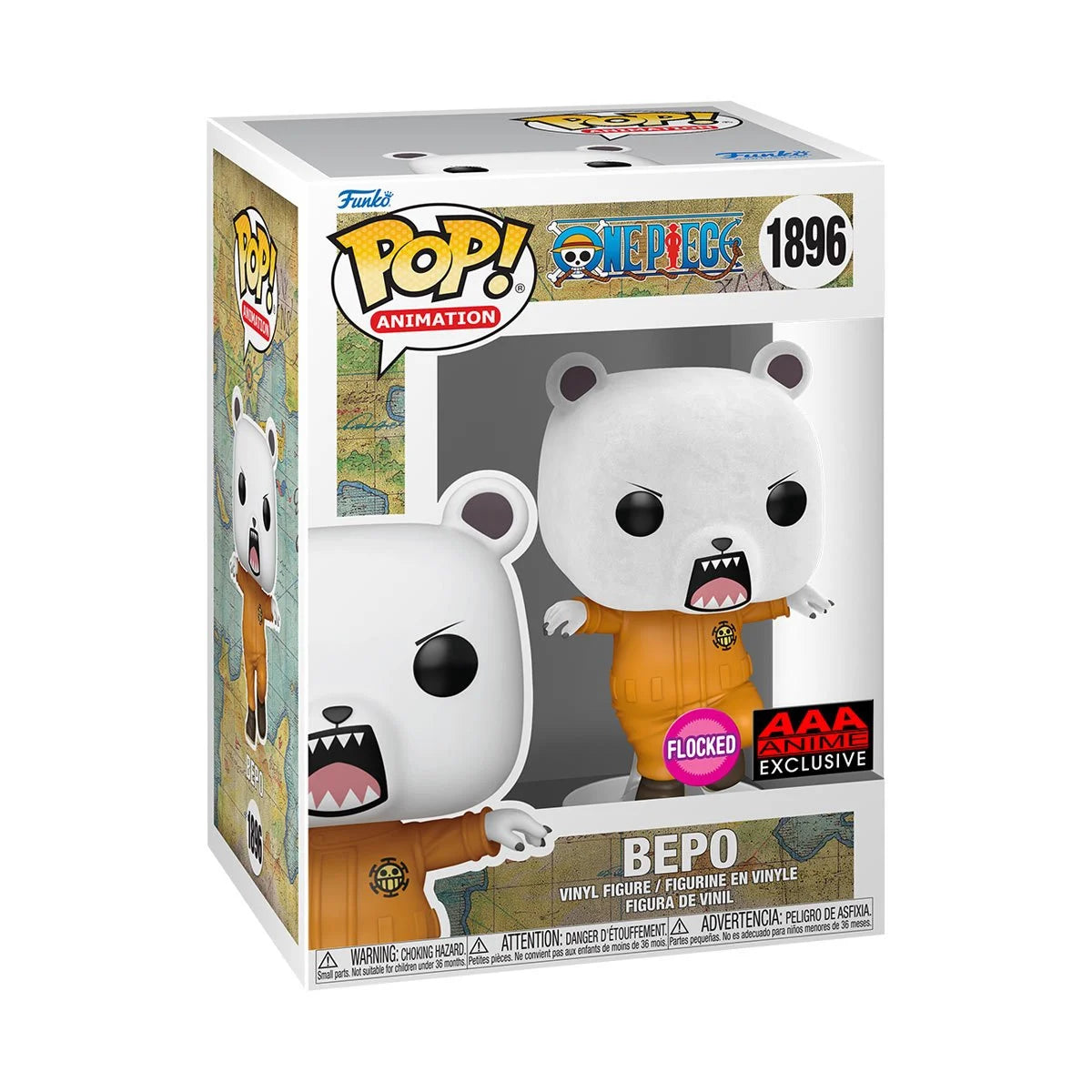 One Piece- Bepo Flocked (AAA Anime) Pop!