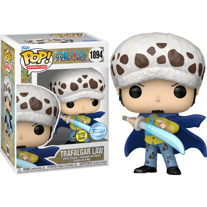 One Piece - Trafalgar Law with Blue Anesthesia Glow-in-the-Dark Pop!