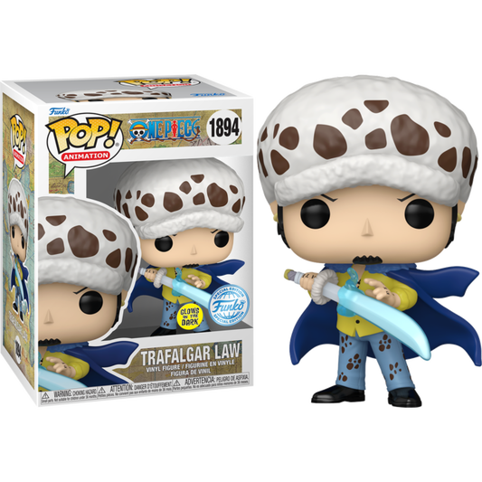 One Piece - Trafalgar Law with Blue Anesthesia Glow-in-the-Dark Pop!