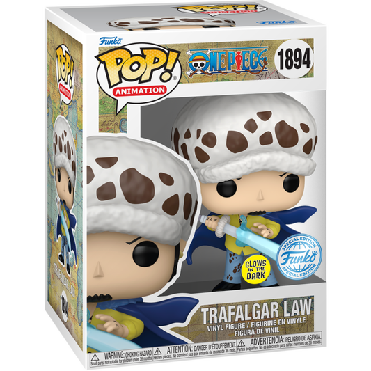 One Piece - Trafalgar Law with Blue Anesthesia Glow-in-the-Dark Pop!