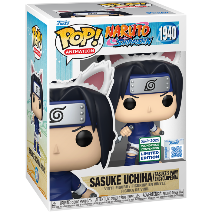 Naruto: Shippuden - Sasuke Uchiha (Sasuke's Paw Encyclopedia) Pop! (2025 Wondrous Convention Exclusive)