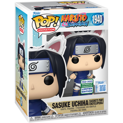 Naruto: Shippuden - Sasuke Uchiha (Sasuke's Paw Encyclopedia) Pop! (2025 Wondrous Convention Exclusive)