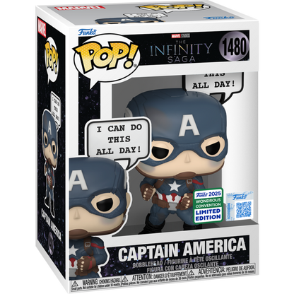 Marvel: The Infinity Saga - Captain America 'I Can Do This All Day' Pop! (2025 Wondrous Convention Exclusive)