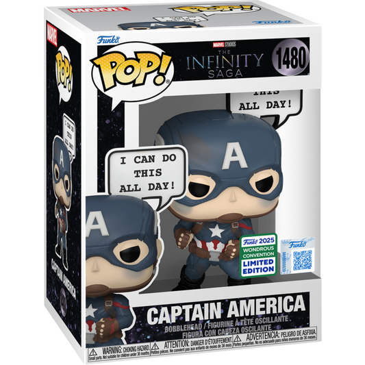 Marvel: The Infinity Saga - Captain America 'I Can Do This All Day' Pop! (2025 Wondrous Convention Exclusive)