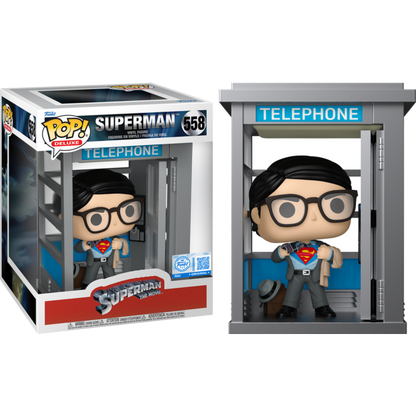 Superman- Superman in Phone Booth Deluxe Pop!