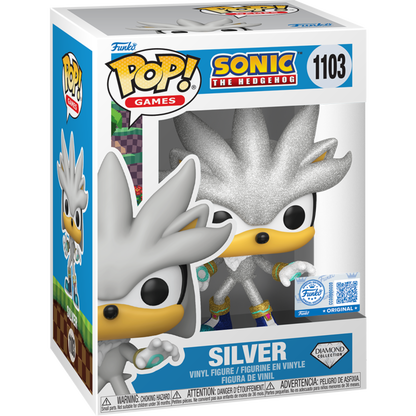 Sonic The Hedgehog - Silver Diamond Glitter Pop!
