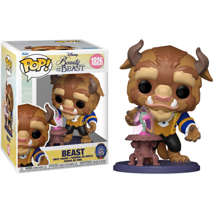 Beauty and the Beast (1991) - Beast with Enchanted Rose Premium Pop!