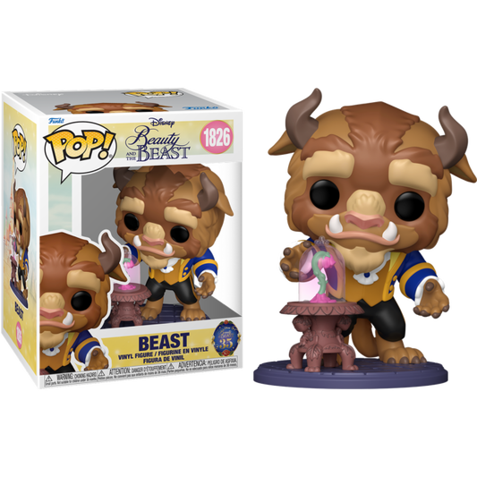 Beauty and the Beast (1991) - Beast with Enchanted Rose Premium Pop!