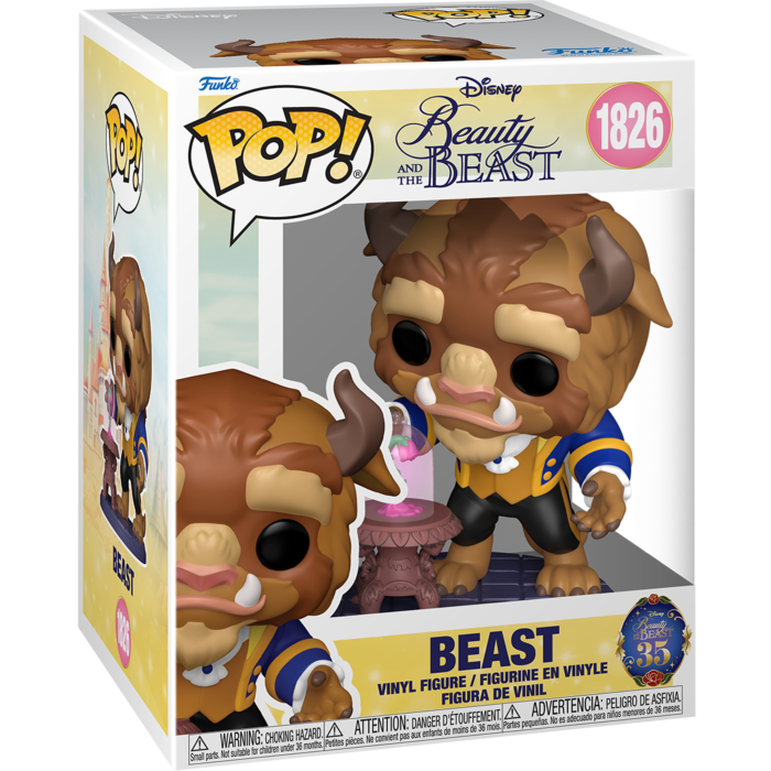 Beauty and the Beast (1991) - Beast with Enchanted Rose Premium Pop!