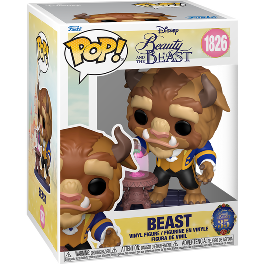 Beauty and the Beast (1991) - Beast with Enchanted Rose Premium Pop!