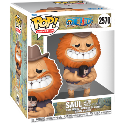 One Piece - Saul with Nico Robin Super Sized 6" Pop!