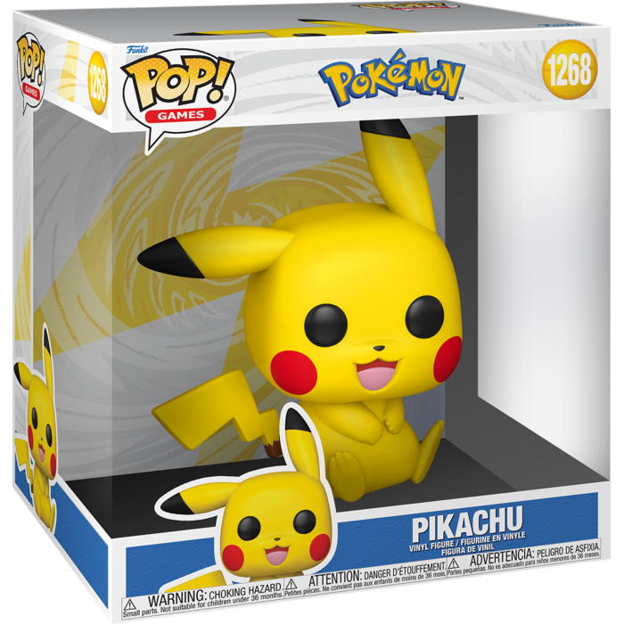 Pokemon - Pikachu (Sitting) Jumbo 10" Pop!
