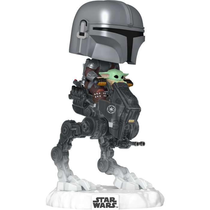 Star Wars: The Mandalorian & Grogu (2026) - The Mandalorian with Grogu in Imperial Remnant AT-RT Deluxe Pop! Rides
