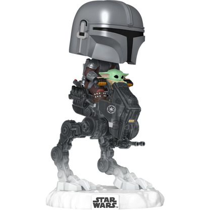 Star Wars: The Mandalorian & Grogu (2026) - The Mandalorian with Grogu in Imperial Remnant AT-RT Deluxe Pop! Rides