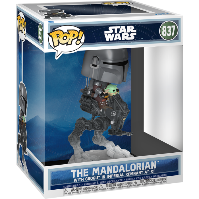 Star Wars: The Mandalorian & Grogu (2026) - The Mandalorian with Grogu in Imperial Remnant AT-RT Deluxe Pop! Rides