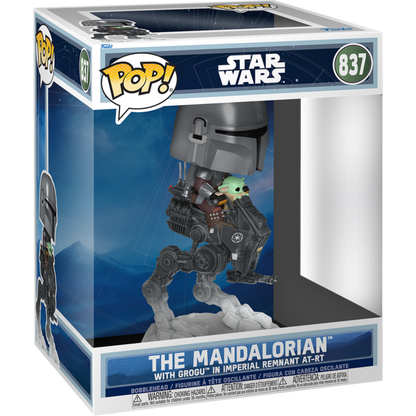 Star Wars: The Mandalorian & Grogu (2026) - The Mandalorian with Grogu in Imperial Remnant AT-RT Deluxe Pop! Rides