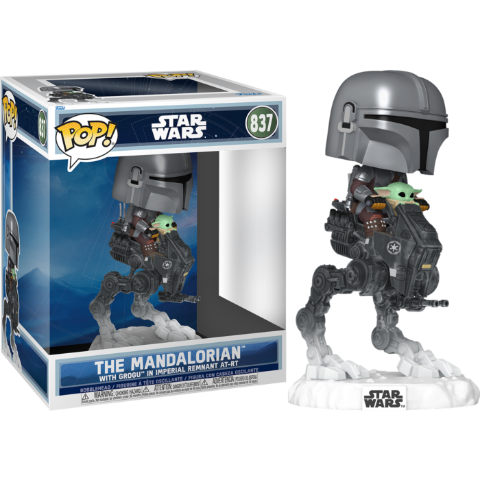 Star Wars: The Mandalorian & Grogu (2026) - The Mandalorian with Grogu in Imperial Remnant AT-RT Deluxe Pop! Rides