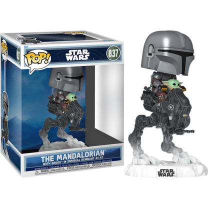 Star Wars: The Mandalorian & Grogu (2026) - The Mandalorian with Grogu in Imperial Remnant AT-RT Deluxe Pop! Rides