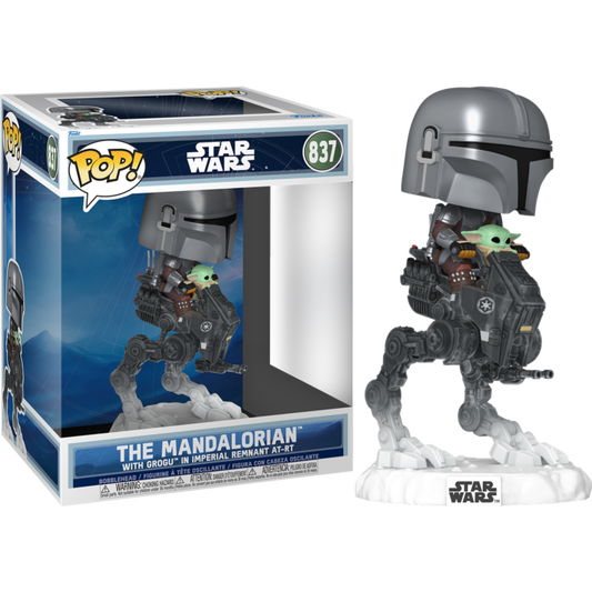 Star Wars: The Mandalorian & Grogu (2026) - The Mandalorian with Grogu in Imperial Remnant AT-RT Deluxe Pop! Rides