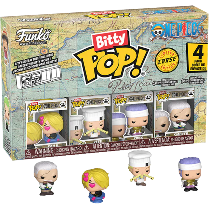 One Piece - Sanji, Zeff, Krieg & Chase Bitty Pop! 4-Pack