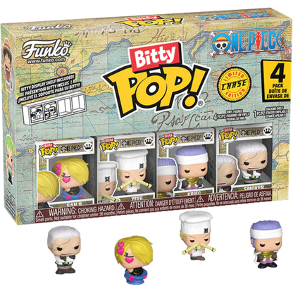 One Piece - Sanji, Zeff, Krieg & Chase Bitty Pop! 4-Pack