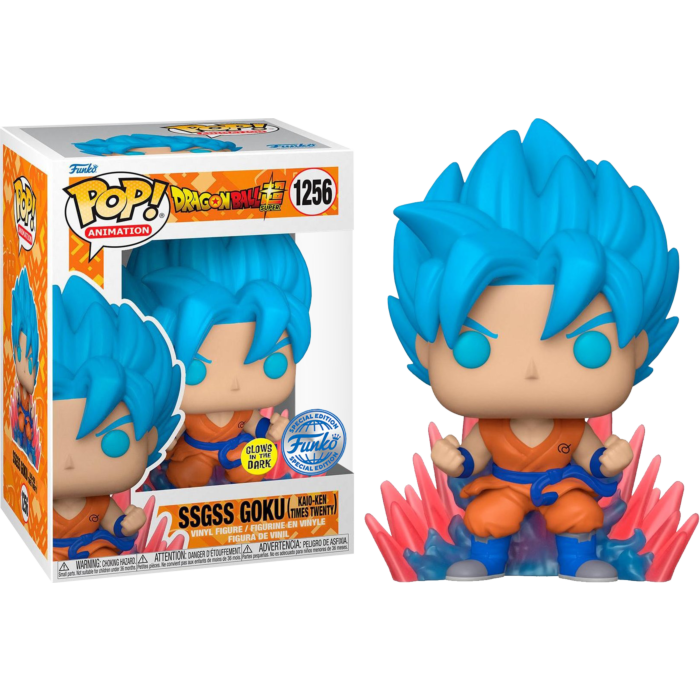 Dragon Ball Super - SSGSS Goku (Kaio-ken Times Twenty) Glow in the Dark Pop!