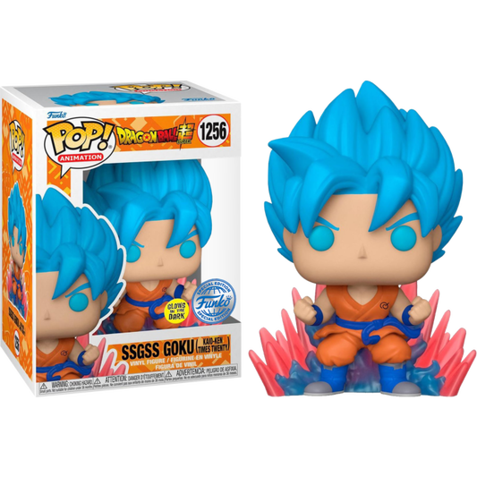 Dragon Ball Super - SSGSS Goku (Kaio-ken Times Twenty) Glow in the Dark Pop!
