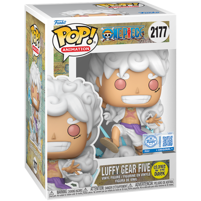 One Piece- Luffy Gear 5 (Kaminari) Glow In The Dark Exclusive Pop!