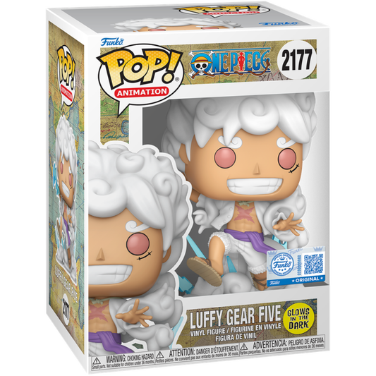 One Piece- Luffy Gear 5 (Kaminari) Glow In The Dark Exclusive Pop!