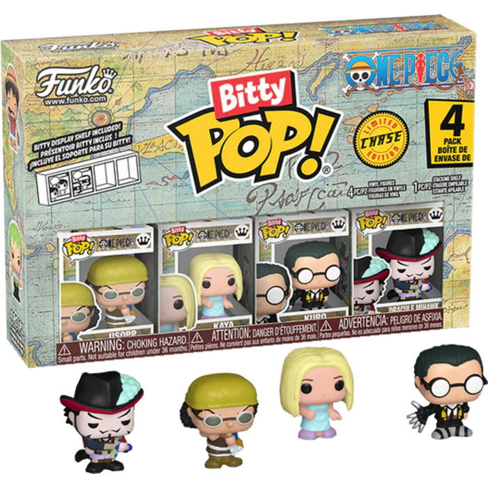 One Piece - Usopp, Kaya, Kuro & Chase Bitty Pop! 4-Pack