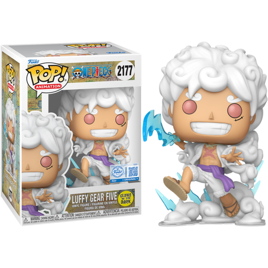 One Piece- Luffy Gear 5 (Kaminari) Glow In The Dark Exclusive Pop!