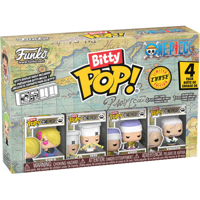 One Piece - Sanji, Zeff, Krieg & Chase Bitty Pop! 4-Pack