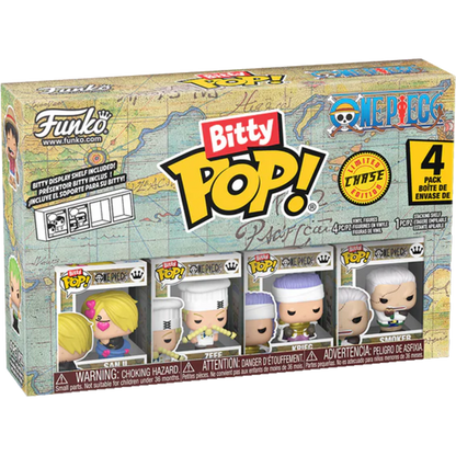 One Piece - Sanji, Zeff, Krieg & Chase Bitty Pop! 4-Pack