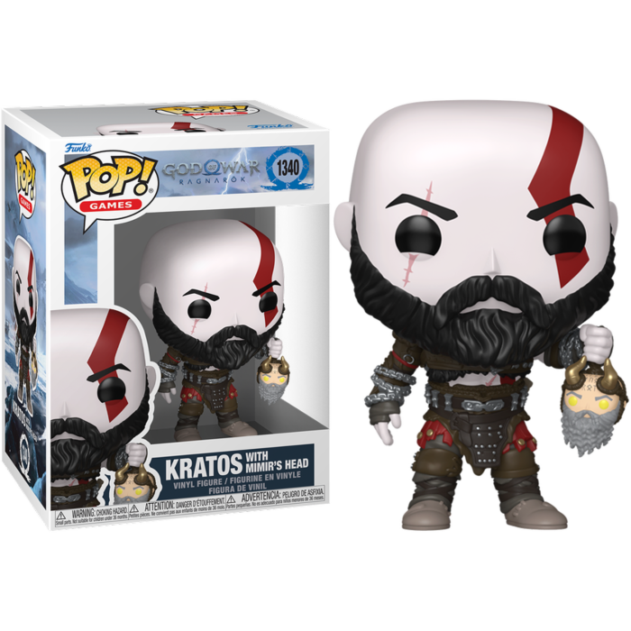 God of War: Ragnarok - Kratos with Mimir's Head Pop!