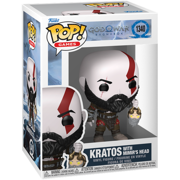 God of War: Ragnarok - Kratos with Mimir's Head Pop!